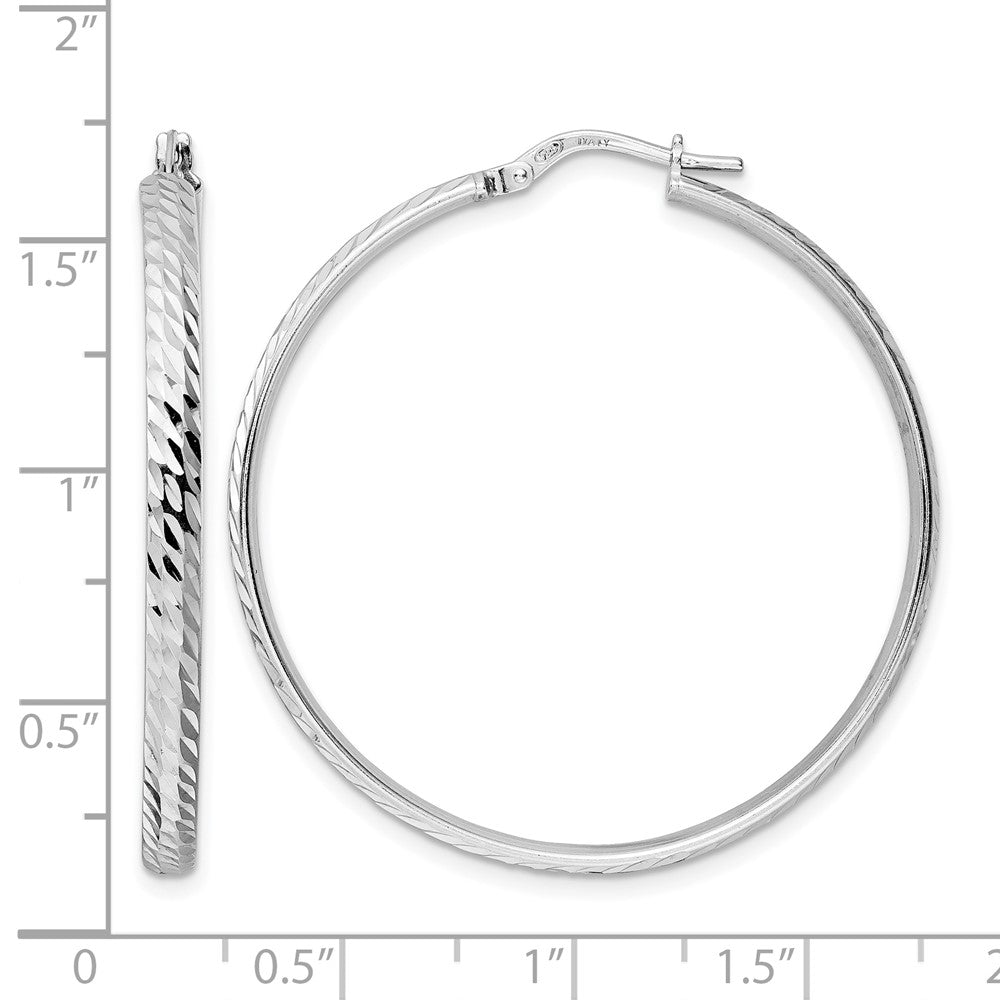 Sterlingsilber Rhodiniert Poliert Diamantiert Creolen