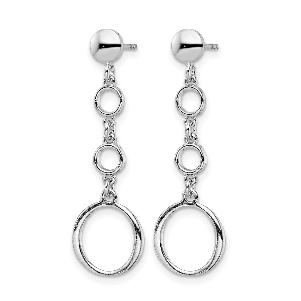Sterlingsilber Rhodiniert Stecker Ohrhänger