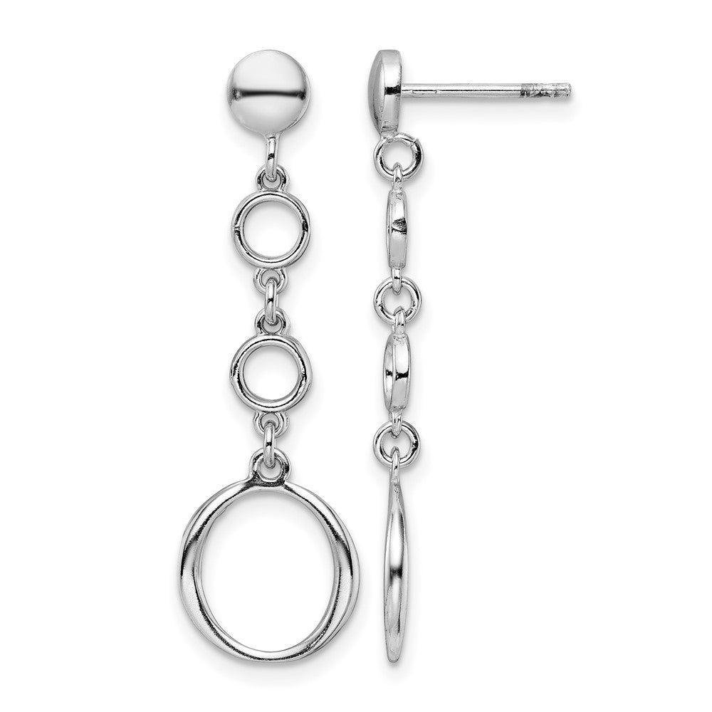 Sterlingsilber Rhodiniert Stecker Ohrhänger