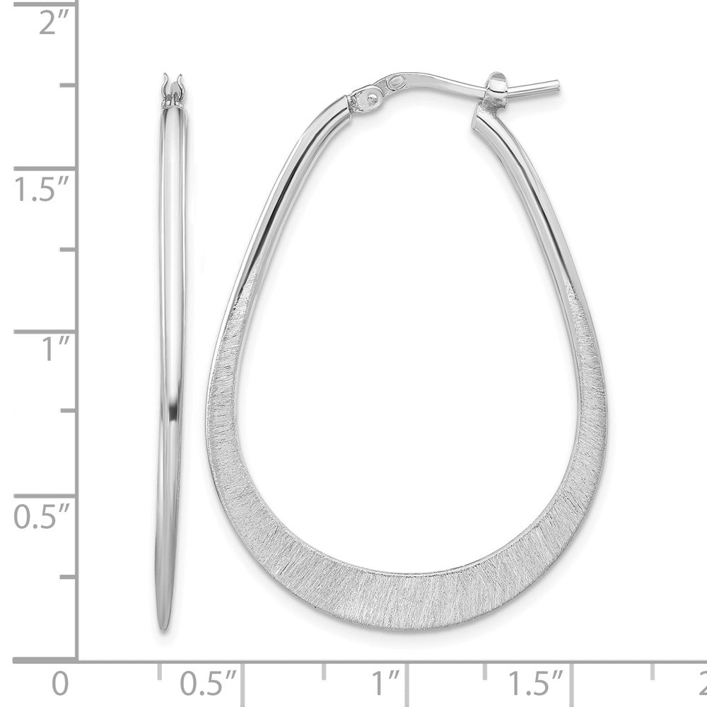 Sterlingsilber Rhodiniert Geätzt Creolen