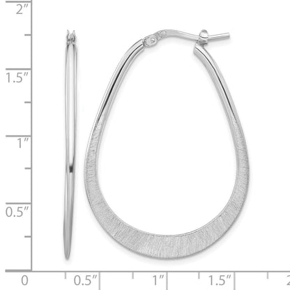 Sterlingsilber Rhodiniert Geätzt Creolen