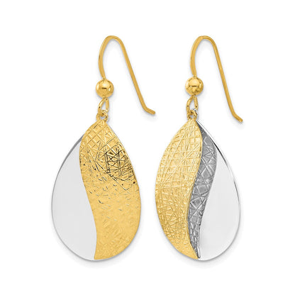 Sterlingsilber Rhodiniert Plt und Goldfarben Radiant Essence Hängend Earrin