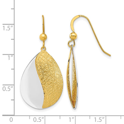 Sterlingsilber Rhodiniert Plt und Goldfarben Radiant Essence Hängend Earrin