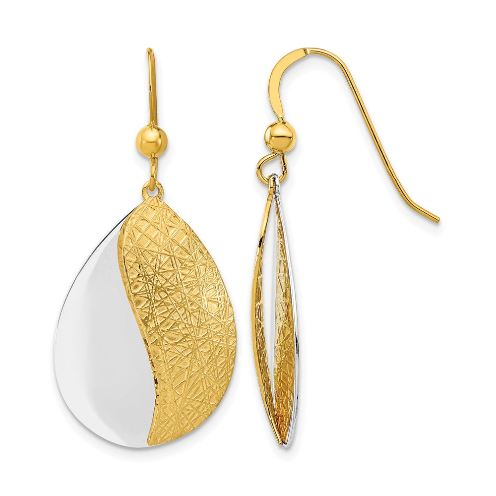 Sterlingsilber Rhodiniert Plt und Goldfarben Radiant Essence Hängend Earrin