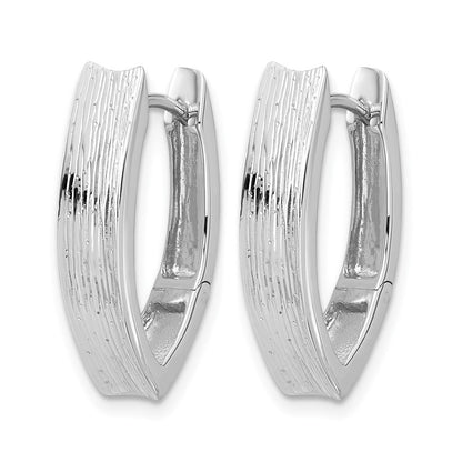 Sterlingsilber Rhodiniert und Diamantiert Fantasie Klappbar Creolen