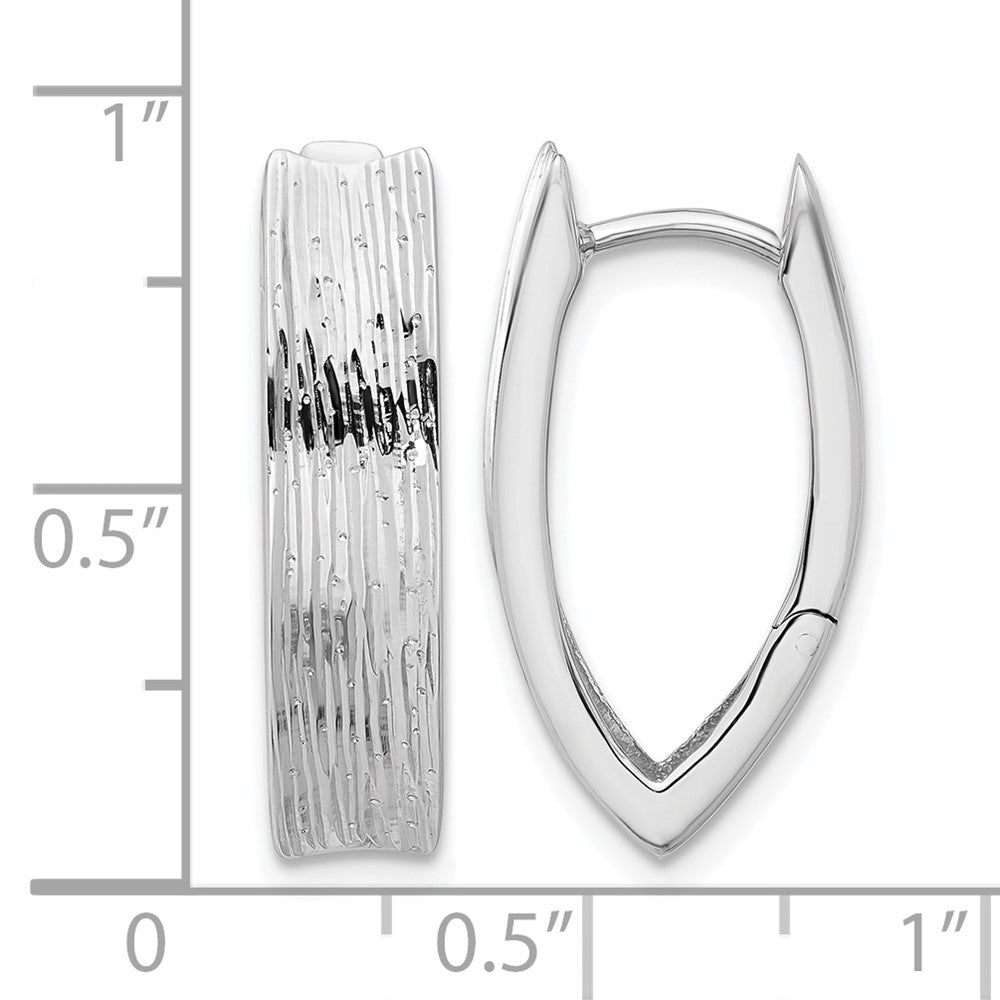 Sterlingsilber Rhodiniert und Diamantiert Fantasie Klappbar Creolen