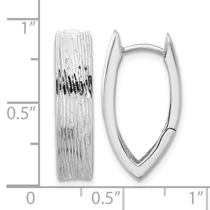 Sterlingsilber Rhodiniert und Diamantiert Fantasie Klappbar Creolen