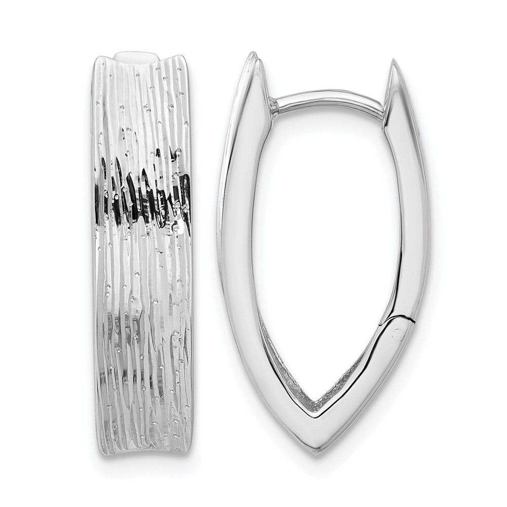 Sterlingsilber Rhodiniert und Diamantiert Fantasie Klappbar Creolen