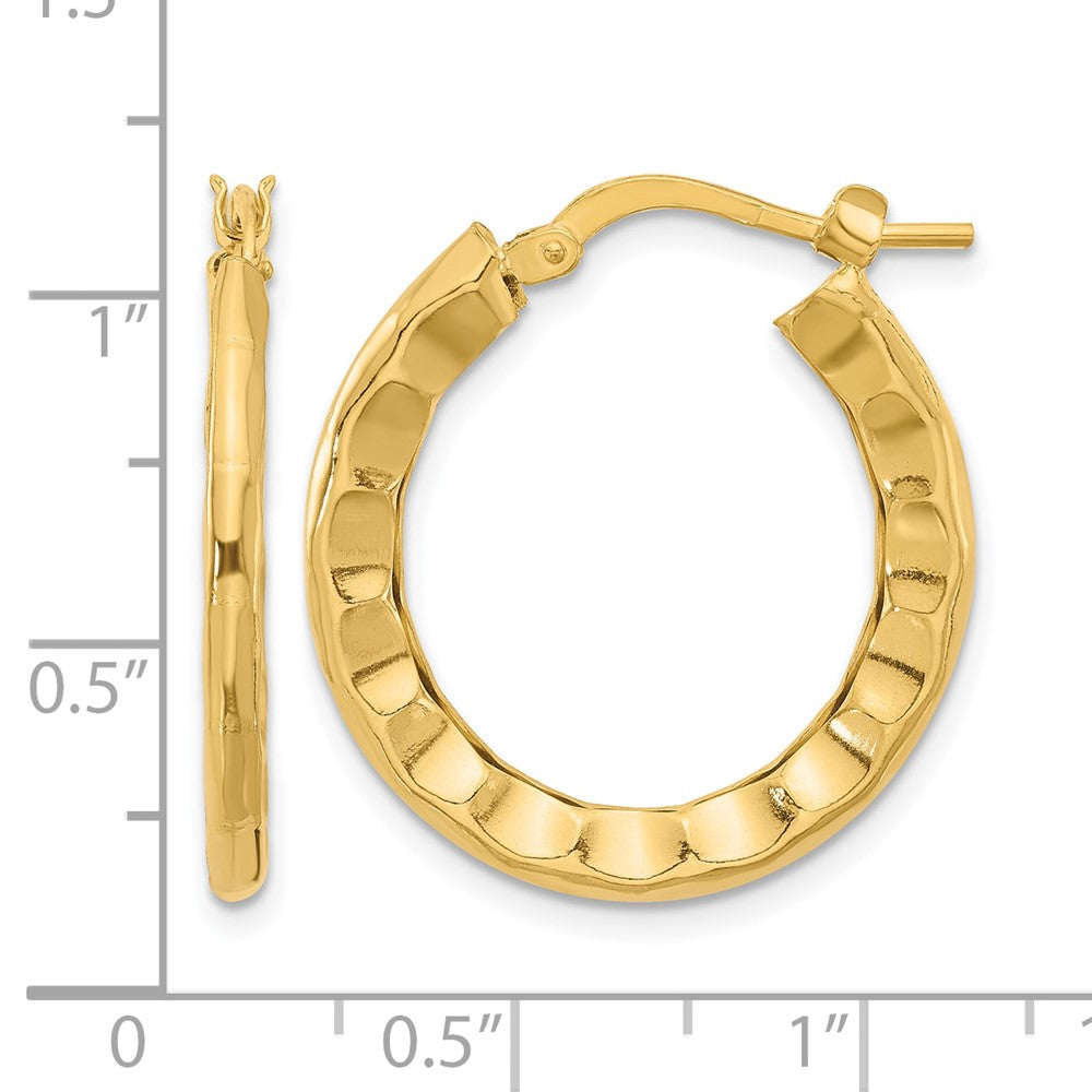 Vergoldet Sterlingsilber Poliert/hammered Creolen