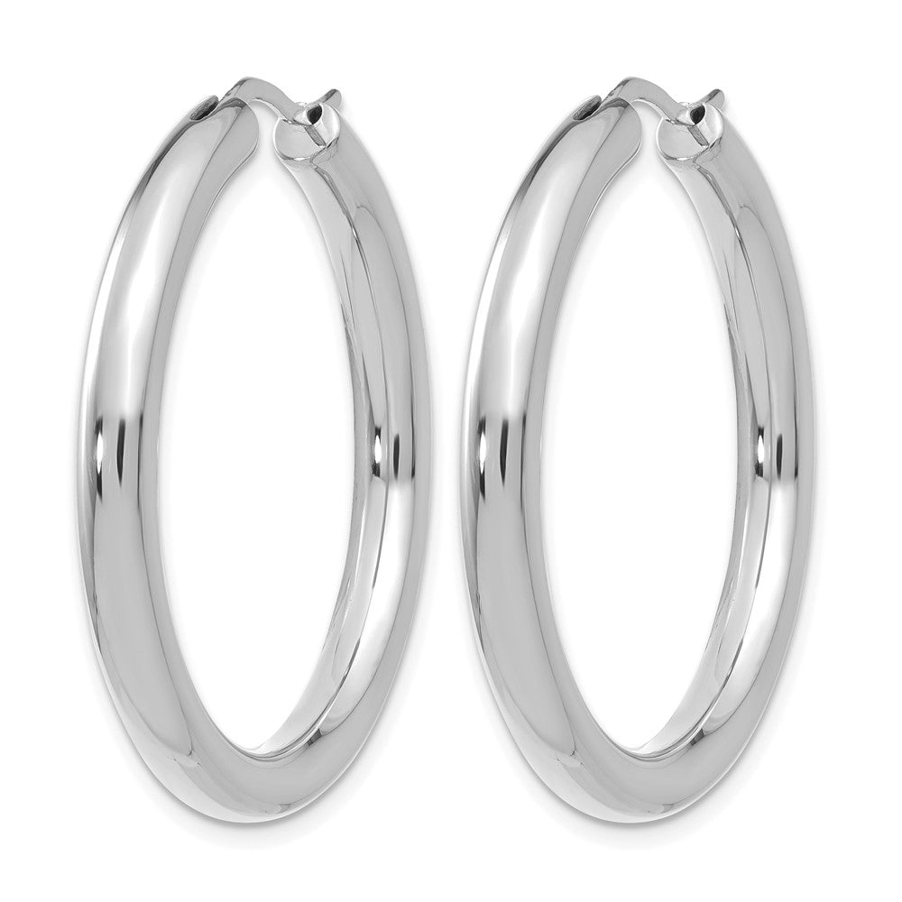 Sterlingsilber Rhodiniert 3.5mm Röhre Ohrringe
