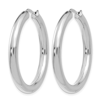 Sterlingsilber Rhodiniert 3.5mm Röhre Ohrringe