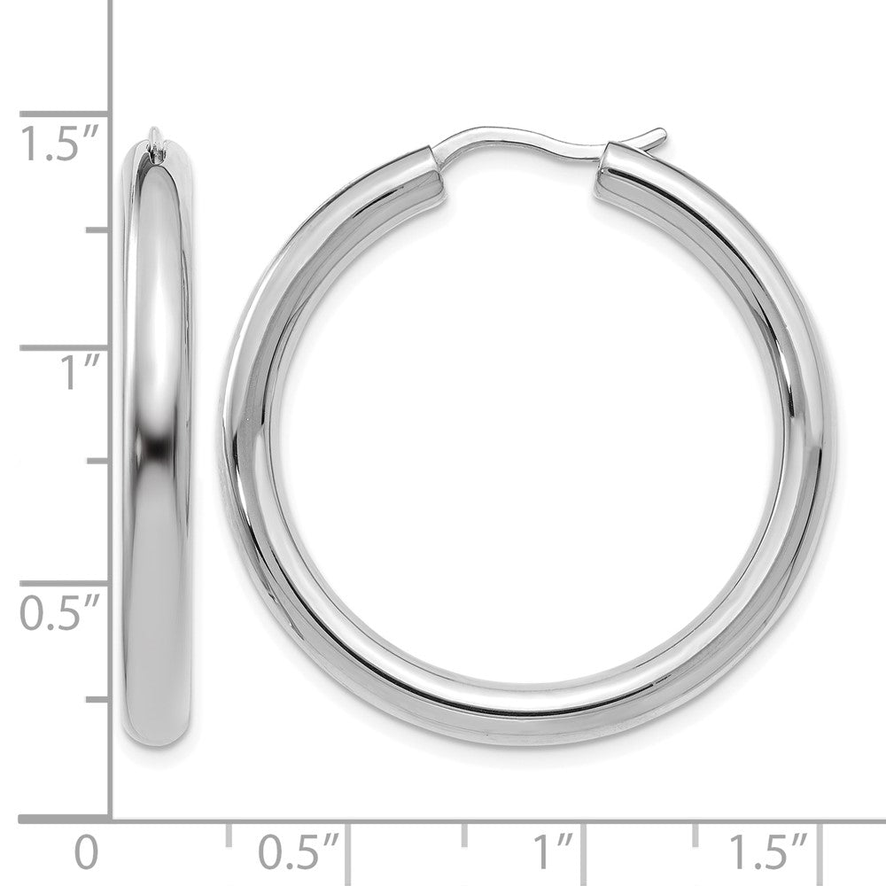 Sterlingsilber Rhodiniert 3.5mm Röhre Ohrringe