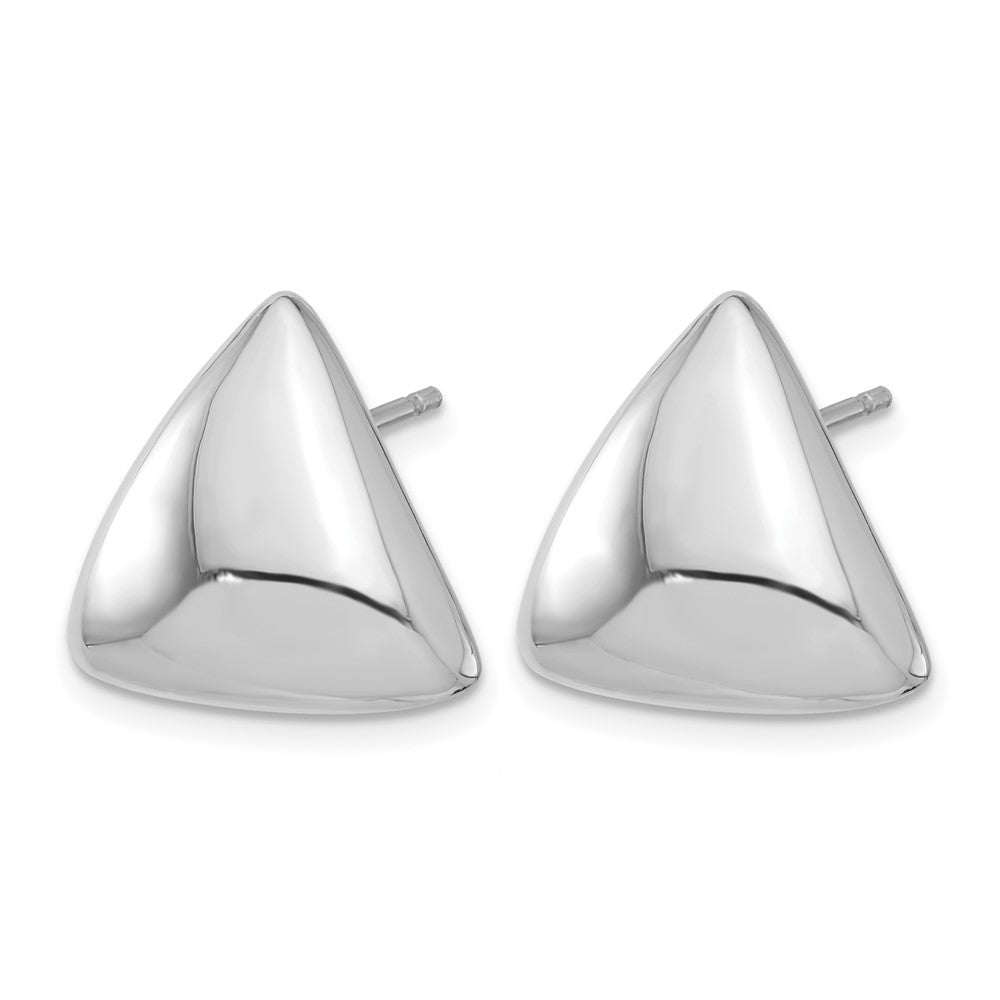 Sterlingsilber Rhodiniert Poliert Hohl Dreieck Ohrstecker