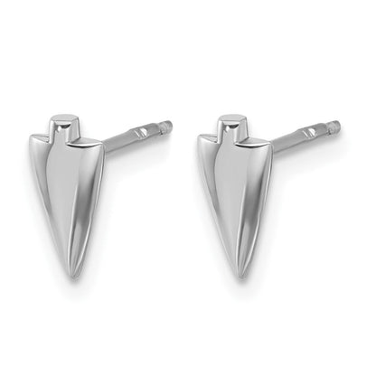 Sterlingsilber Rhodiniert Poliert Arrowhead Ohrstecker