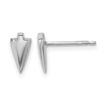 Sterlingsilber Rhodiniert Poliert Arrowhead Ohrstecker