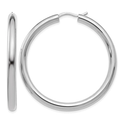 Sterlingsilber Rhodiniert 3.5mm Röhre Ohrringe