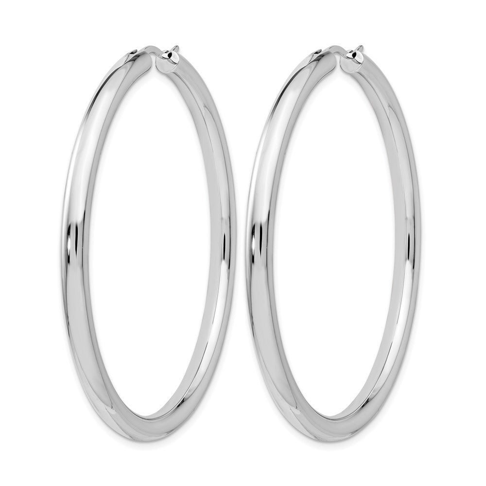 Sterlingsilber Rhodiniert 3.5mm Röhre Ohrringe