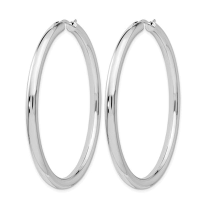 Sterlingsilber Rhodiniert 3.5mm Röhre Ohrringe