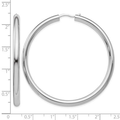 Sterlingsilber Rhodiniert 3.5mm Röhre Ohrringe