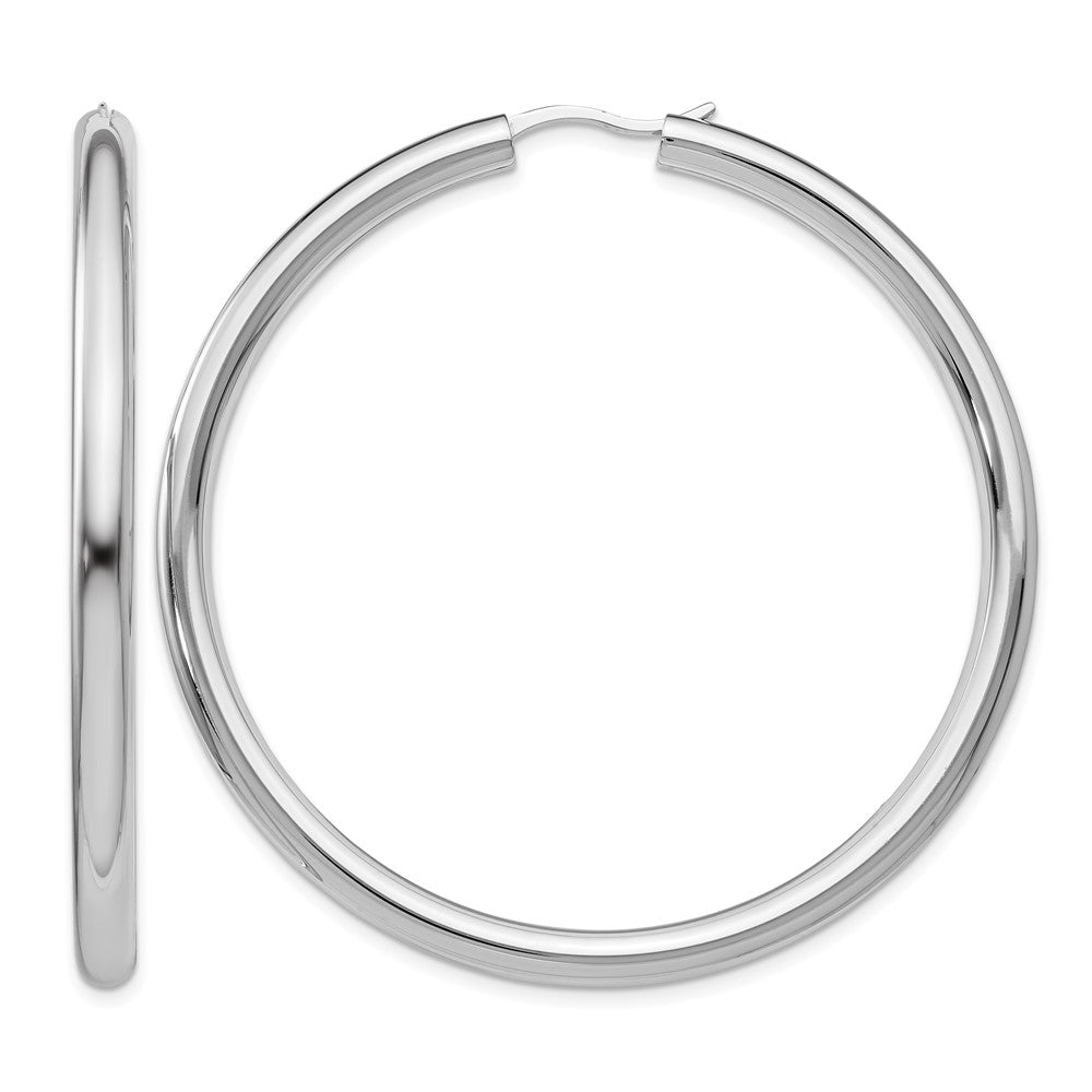 Sterlingsilber Rhodiniert 3.5mm Röhre Ohrringe