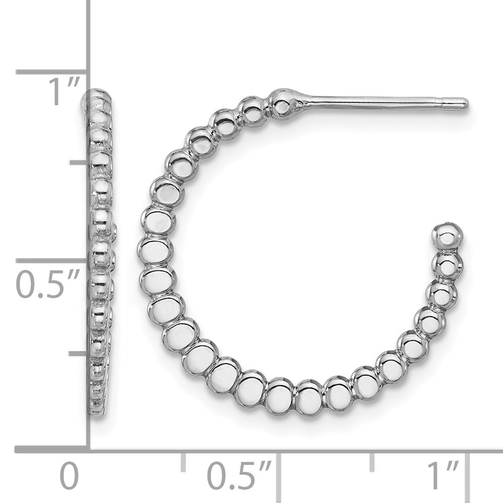 Sterlingsilber Rhodiniert Poliert J Creolen