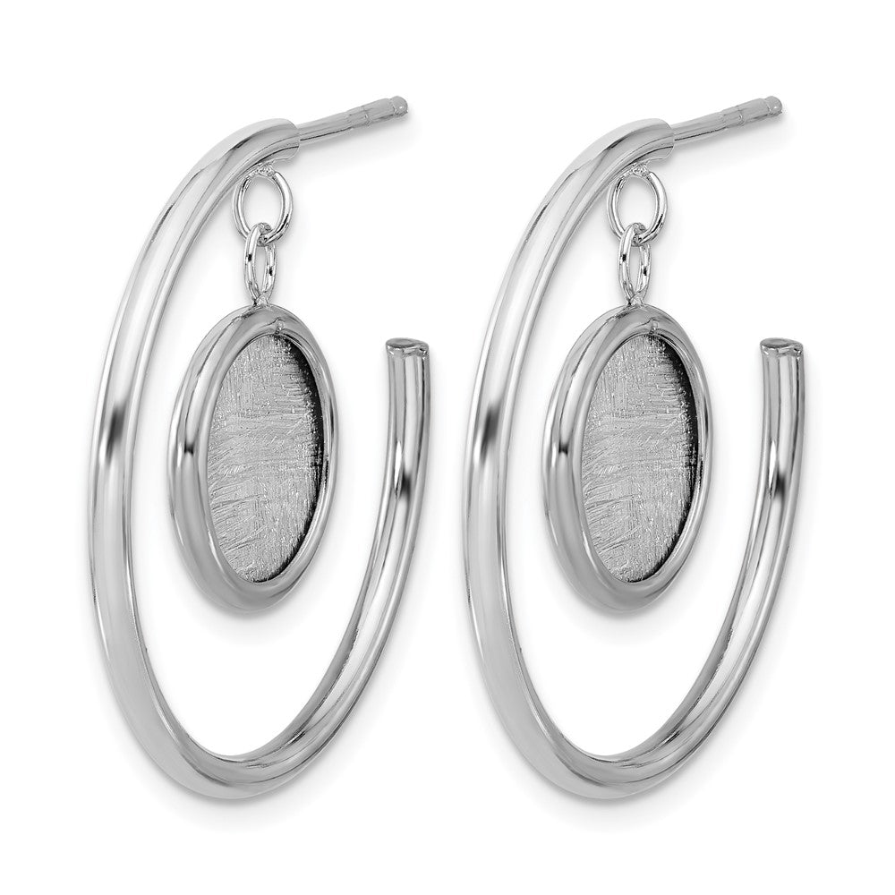 Sterlingsilber Rhodiniert Radiant Essence Poliert/scratch Ohrring