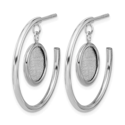 Sterlingsilber Rhodiniert Radiant Essence Poliert/scratch Ohrring