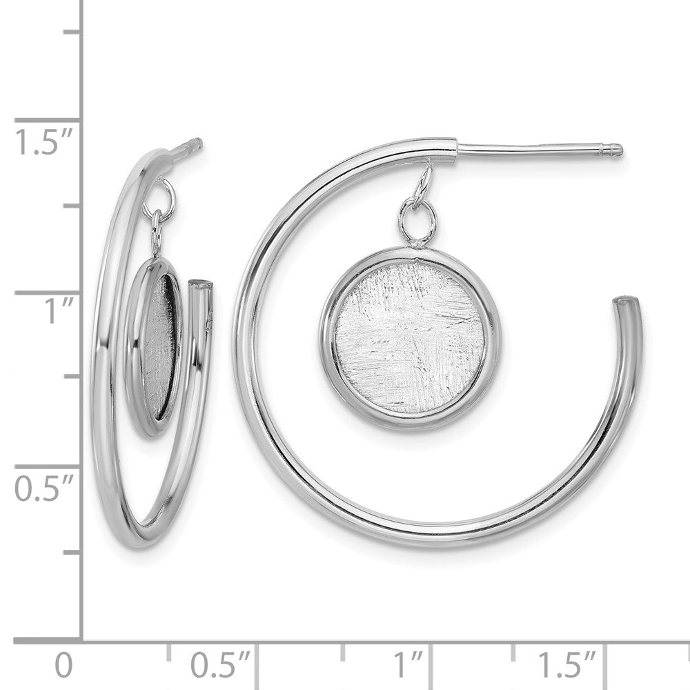 Sterlingsilber Rhodiniert Radiant Essence Poliert/scratch Ohrring