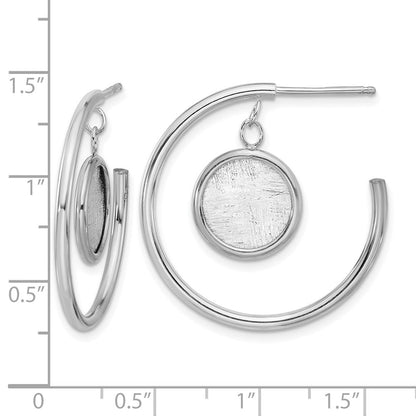 Sterlingsilber Rhodiniert Radiant Essence Poliert/scratch Ohrring