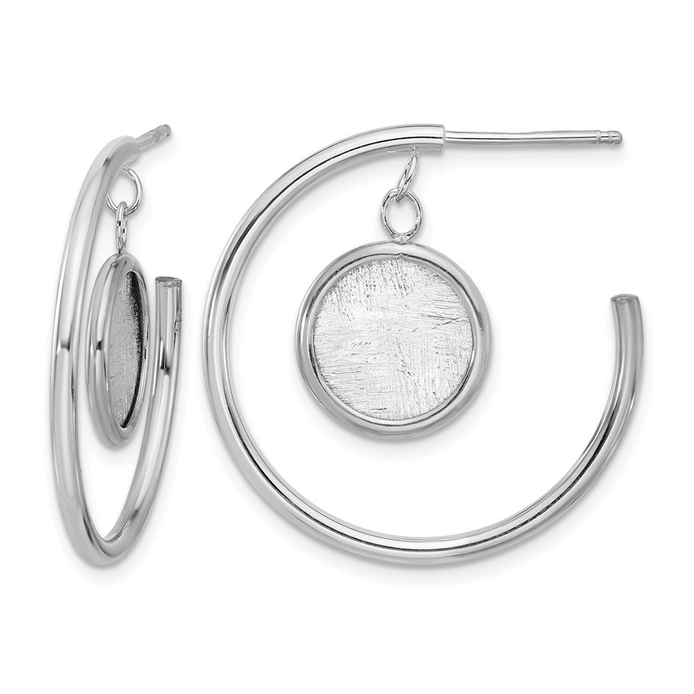 Sterlingsilber Rhodiniert Radiant Essence Poliert/scratch Ohrring