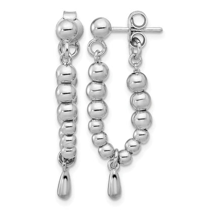 Sterlingsilber Rhodiniert Kugel Hängend Ohrstecker