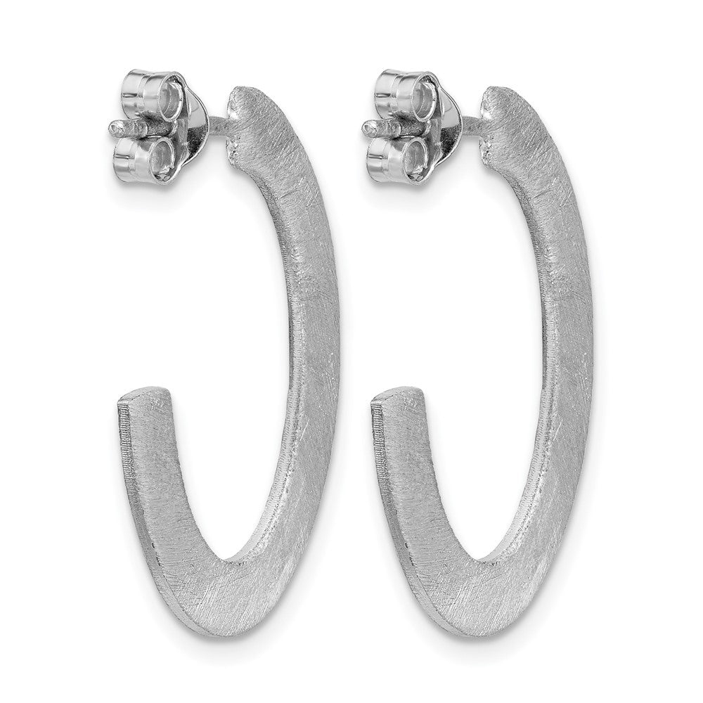 Sterlingsilber Rhodiniert Scratch Finish J Creole Ohrstecker