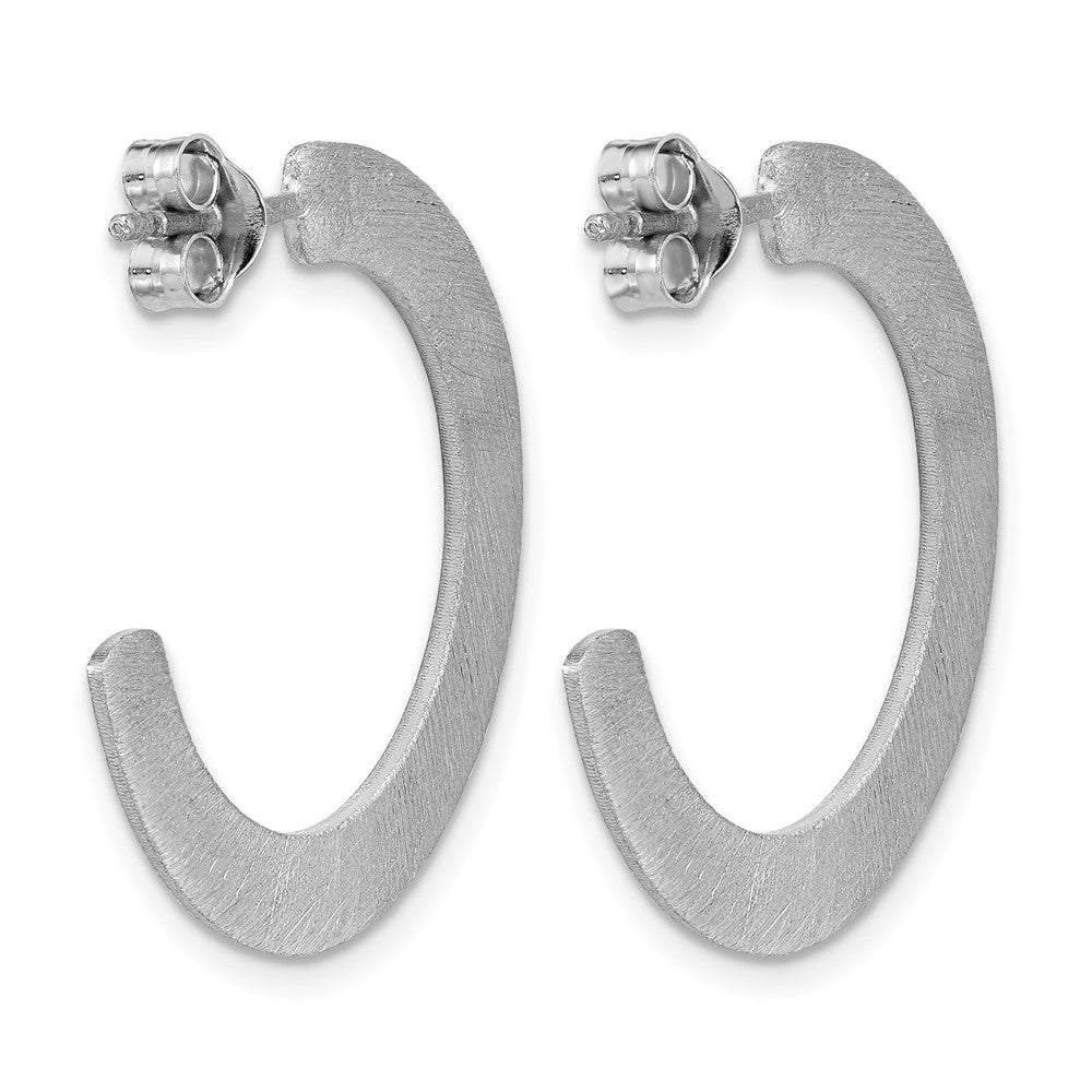 Sterlingsilber Rhodiniert Scratch Finish J Creole Ohrstecker