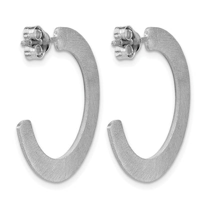 Sterlingsilber Rhodiniert Scratch Finish J Creole Ohrstecker