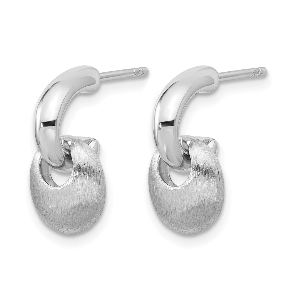 Sterlingsilber Rhodiniert Platin Poliert/brush Hängend Ohrstecker