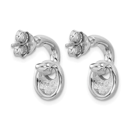 Sterlingsilber Rhodiniert Platin Poliert/brush Hängend Ohrstecker