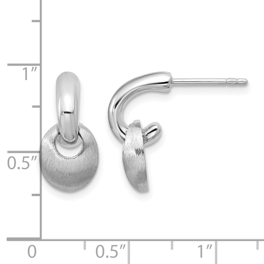 Sterlingsilber Rhodiniert Platin Poliert/brush Hängend Ohrstecker