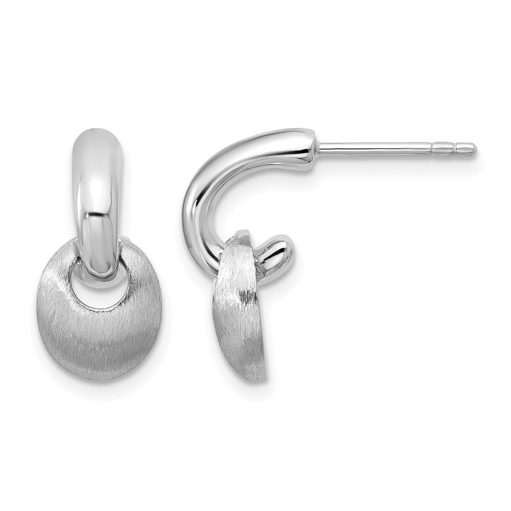 Sterlingsilber Rhodiniert Platin Poliert/brush Hängend Ohrstecker
