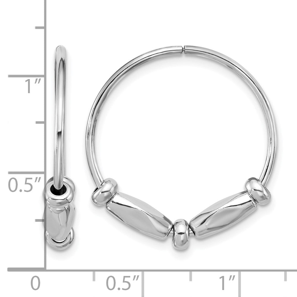 Sterlingsilber Rhodiniert Fantasie Endlos Creolen