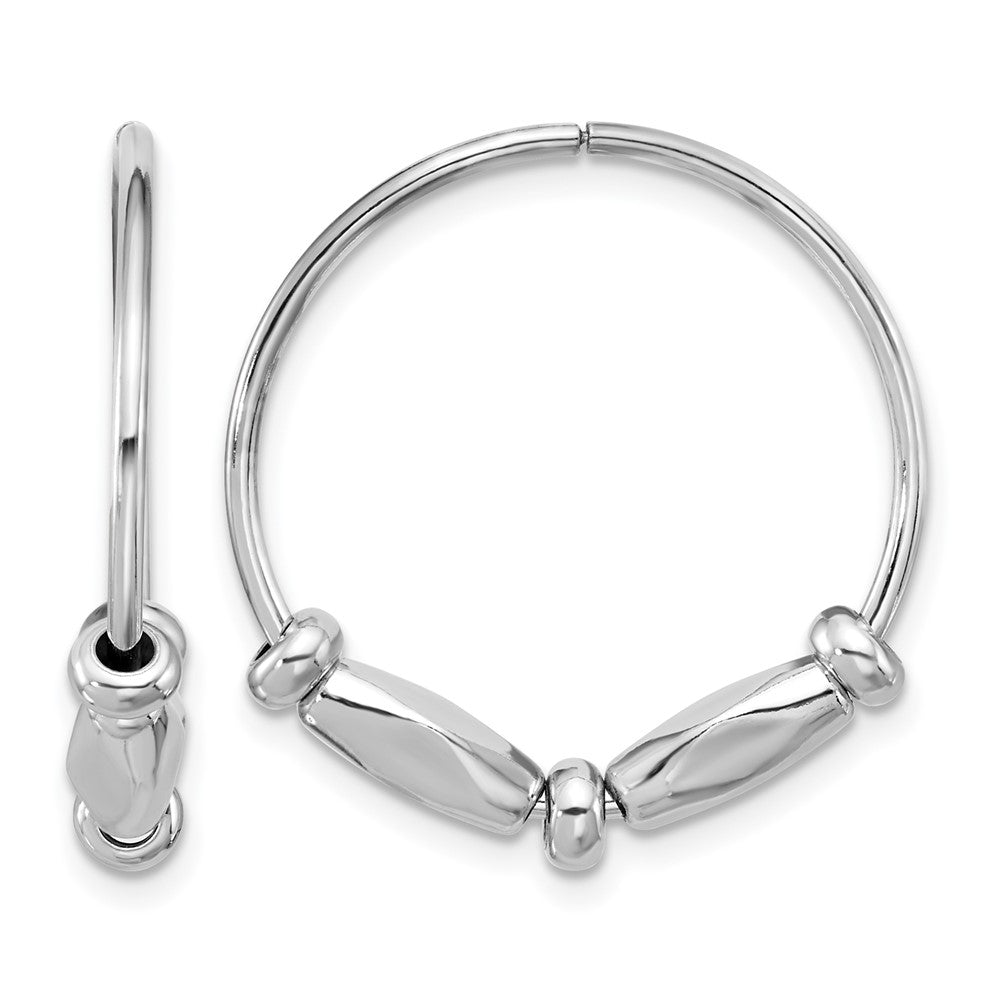 Sterlingsilber Rhodiniert Fantasie Endlos Creolen