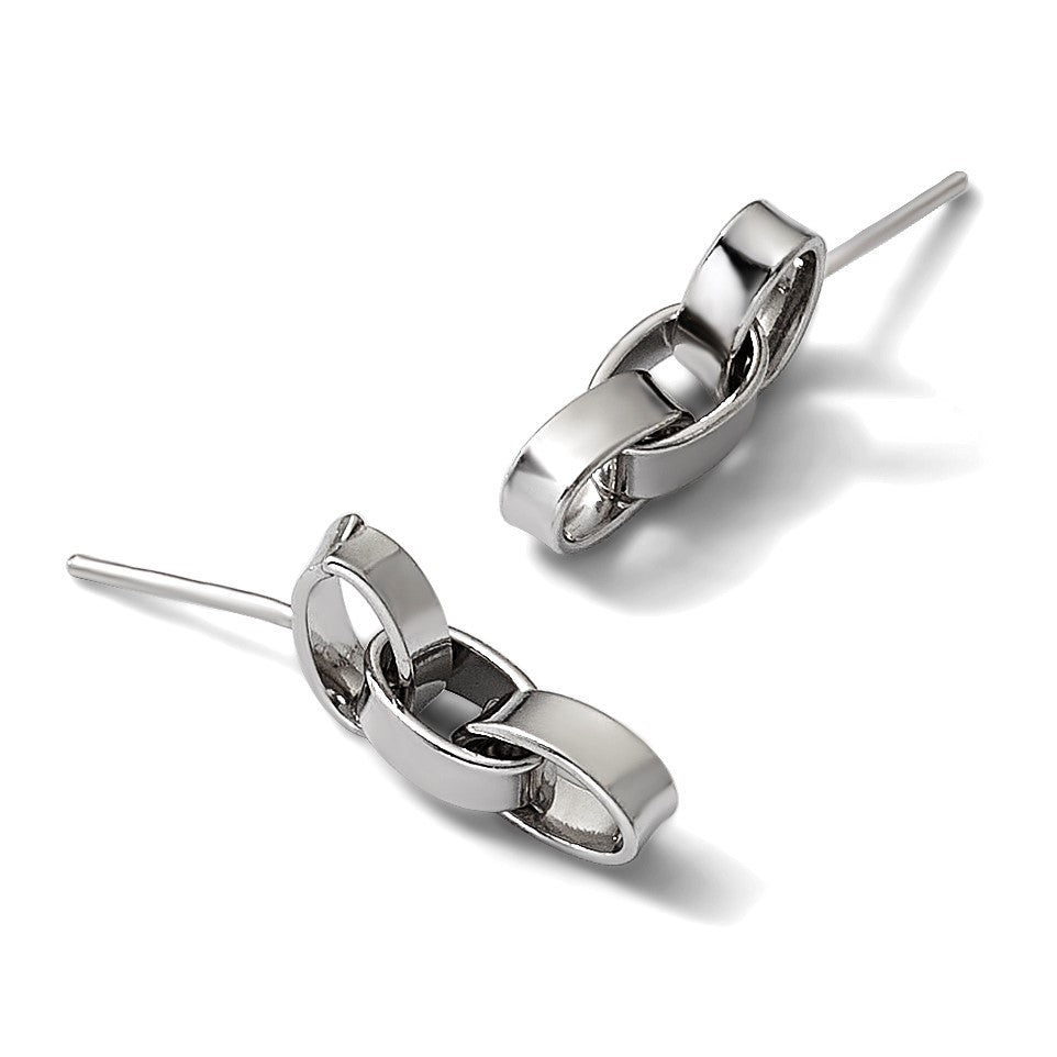 Sterlingsilber Rhodiniert Poliert 3 Glieder Hängend Ohrstecker