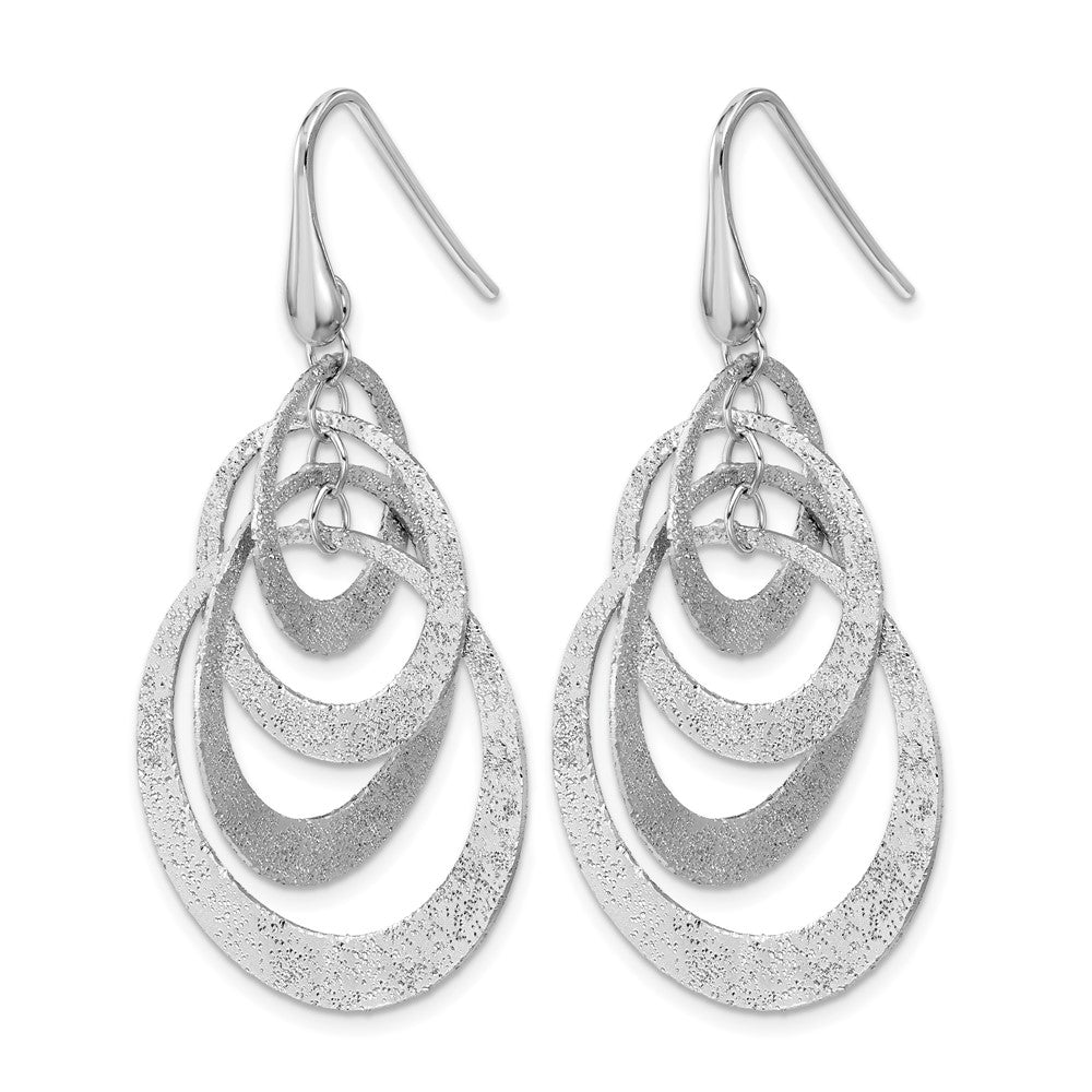 Sterlingsilber Ss Rhodiniert Radiant Essence Poliert/textured Ohrhänger