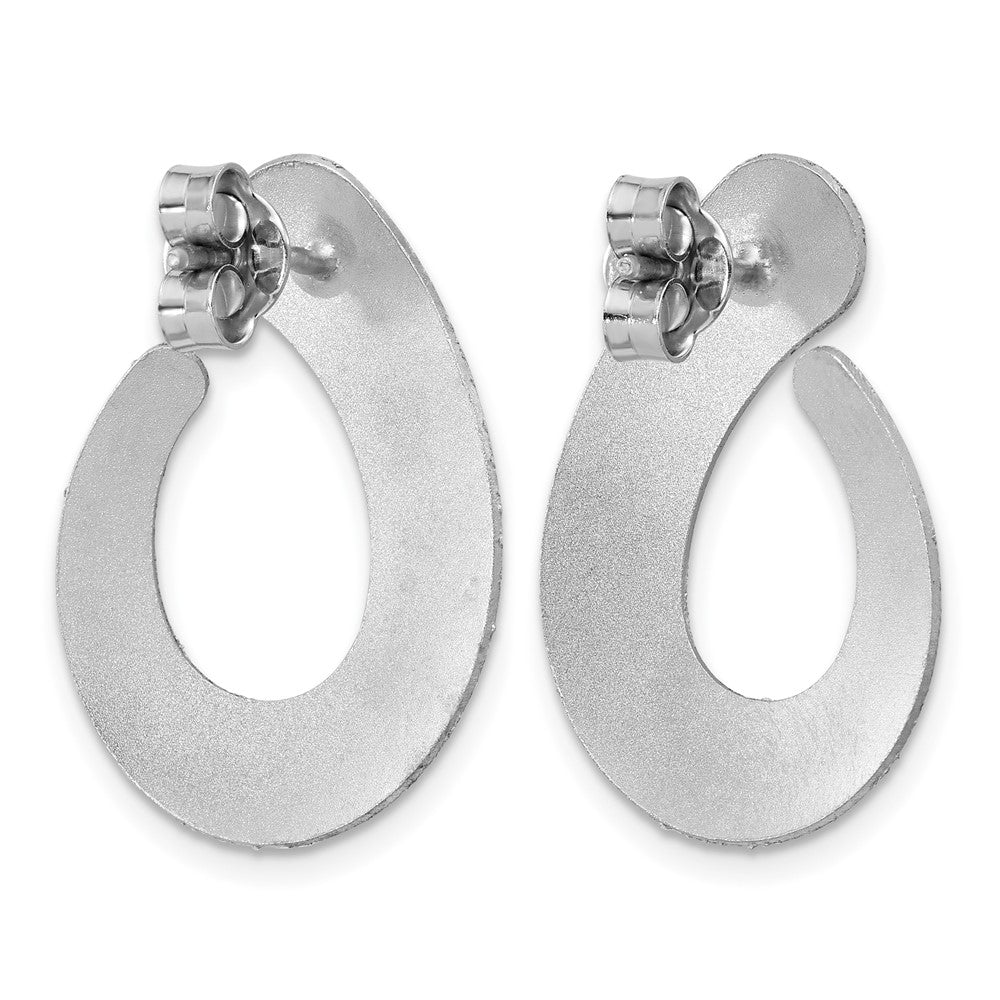Sterlingsilber Ss Rhodiniert Radiant Essence Strukturiert Tropfen Ohrstecker