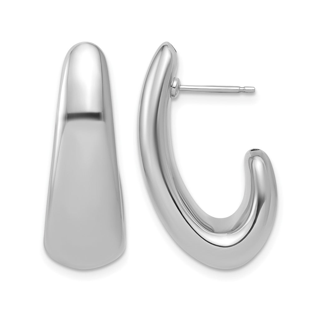 Sterlingsilber Rhodiniert Poliert Stecker J Creolen