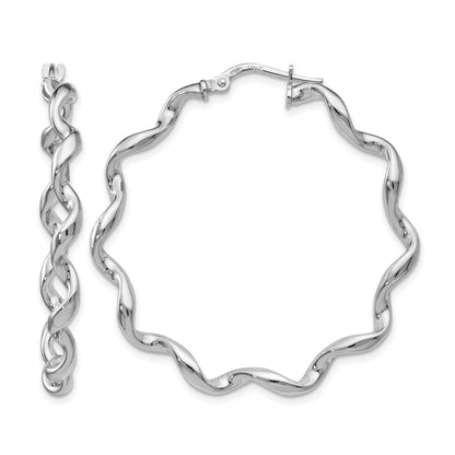 Sterlingsilber Poliert Gedreht Creolen