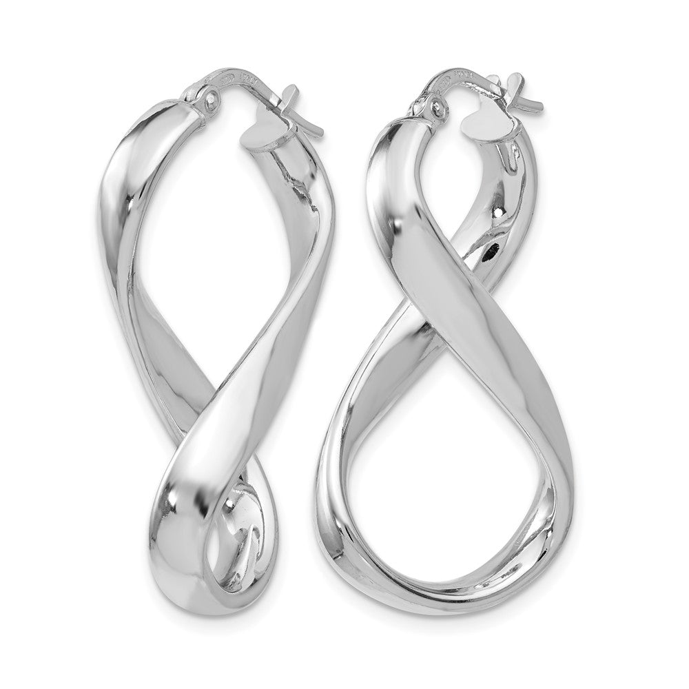 Sterlingsilber Poliert Gedreht Creolen
