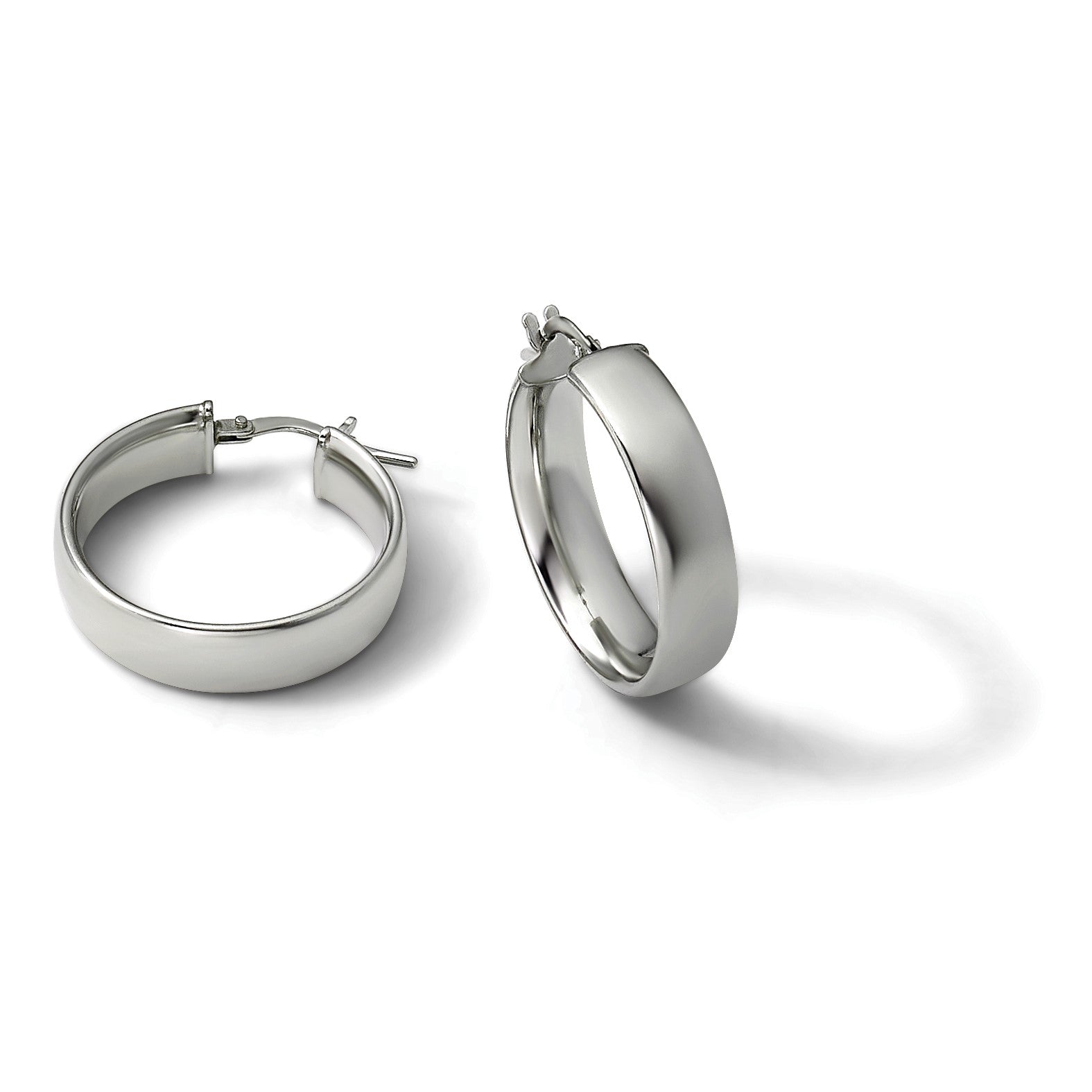Sterlingsilber Poliert Klappbar Creolen