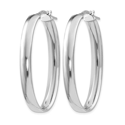 Sterlingsilber Poliert Oval Klappbar Creolen