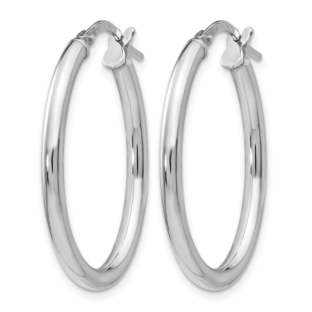 Sterlingsilber Poliert Oval Klappbar Creolen