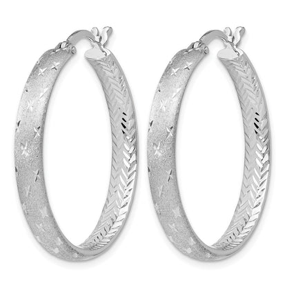 Sterlingsilber Rhodium In/out Diamantiert Ohrringe